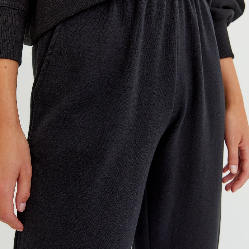 Basic Colored Sweatpants With Elastic Hems