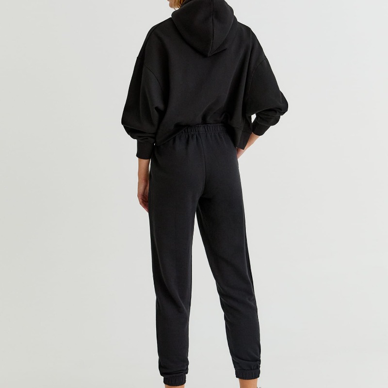Basic Colored Sweatpants With Elastic Hems